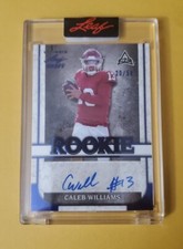 2022 Leaf Ultimate Draft Blue CALEB WILLIAMS Auto RC #20/ 50 (RA-CW1) 