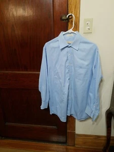 Michael Kors Dress Shirt Long Sleeve Blue Men's Size 17 XL 32/33 - Picture 1 of 10