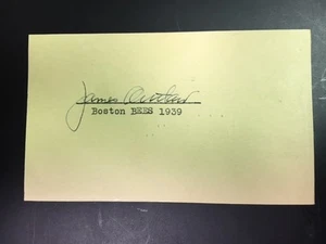 James Outlaw 1939 Boston Bees/Cin Signed Index Card 1920-50s Debut JSA Precerti - Picture 1 of 1