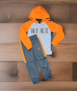 Nike Boys Small (4-5) Gray & Orange Athletic Pants & Track Jacket Set - Picture 1 of 8