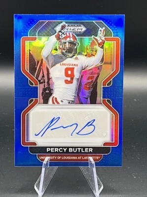 2023 PANINI PRIZM DRAFT PERCY BUTLER AUTO Blue PRIZM RC SP 29/149 - Image 1 of 2