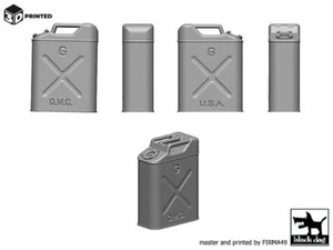Bote de combustible Jerrycan Black Dog 1/16 120 mm EE. UU. 20 litros 5 galones Segunda Guerra Mundial (1 pieza) 3D16008 - Imagen 1 de 1