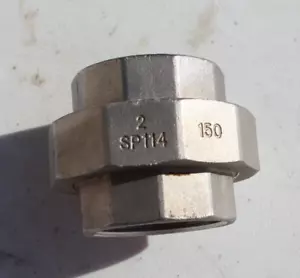 Tubo 2" pollici UNION giunto split acciaio inox NPT Sch40 304 - Foto 1 di 4