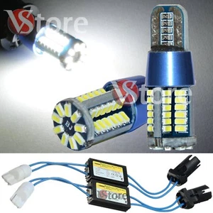 2 LED-Lampen T10 57 SMD 3014 kein Fehler CBD WEISS Canbus W5 + 2 WIDERSTÄNDE - Bild 1 von 3