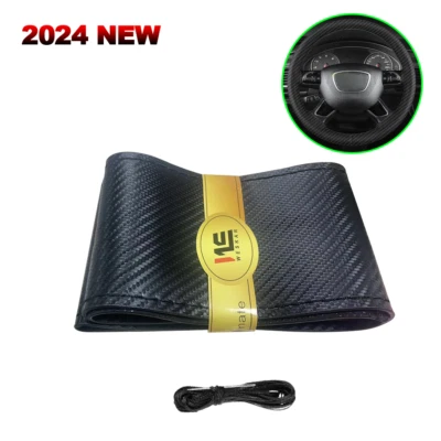 Cubierta de volante hágalo usted mismo de 15" de cuero genuino para Nissan Rogue 2008-2019 2020 NUEVO Foto 1 de 4