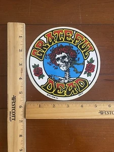 Vintage 1971 Grateful Dead Vintage Logo Schädel & Rosen Aufkleber Stoßstange Aufkleber GDM - Bild 1 von 3