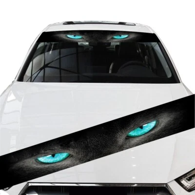 Car Decal 3D Blue Eye Shadow Graphic Vinyl Sticker Waterproof For Rear Window - Image 1 of 4