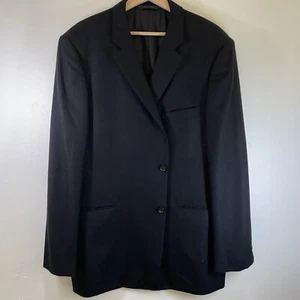 Nordstrom Loro Piana Sport Coat 48L Black 100% Cashmere 2 Button Notch Lapel - Picture 1 of 12