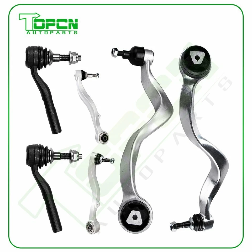4x Control Arms 2x Tie Rods Kit For 2006-2008 BMW 750Li 745i 760Li 760i - Imagem 1 de 4