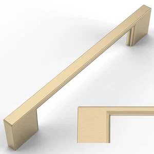 10 Pack Brushed Brass Cabinet Pulls 5 Inch(128MM) Hole Centers Kitchen Cabine... - Picture 1 of 7