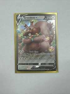 Tarjeta holográfica de Pokémon Greedent V 217/264 Fusion Strike ultra rara casi nueva - Imagen 1 de 3