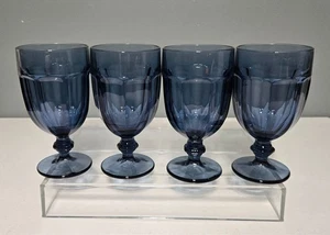 Set of 4 Libbey DuraTuff Gibraltar Dusky Blue Iced Tea Glass Goblets 7" - Picture 1 of 9