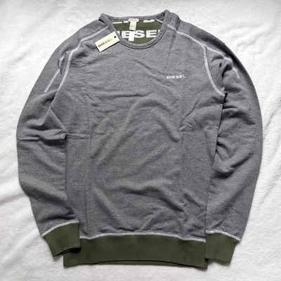 Sudadera De Colección Diesel Verde y Gris Para Hombre Logo S Cuello Redondo Streetwear Nueva Con Etiquetas Foto 1 de 4