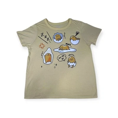Gudetama by Sanrio Graphic Tee Lazy Egg Cartoon Character T-Shirt Large - Image 1 of 4