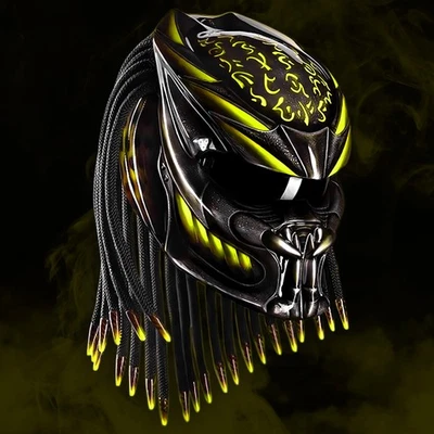 GRAN CASCO DE MOTOCICLETA PREDATOR ESTILO FUEGO CALLEJERO (CERTIFICADO DOT & ECE) Foto 1 de 4