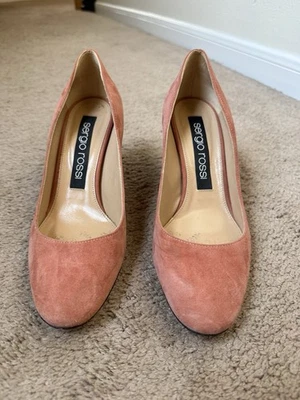 Bomba Sergio Rossi Rosa Gamuza Estampado Bloque Talla 38.5 Foto 1 de 4