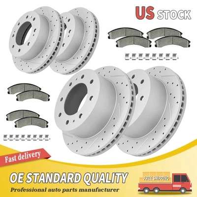 Pastilla cerámica rotor freno delantero trasero perforado para GMC SIERRA 2500 HD/SIERRA 3500 HD Foto 1 de 4