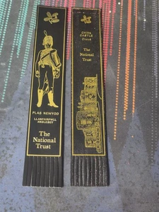 Bundle 2 Vintage Leather National Trust Wales Collectable Bookmarks- Unused - Picture 1 of 6