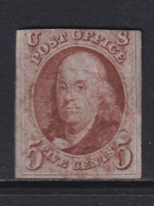 United States 1847 YV 1 signed CANC F/VF / CAT VALUE $850 - Picture 1 of 2
