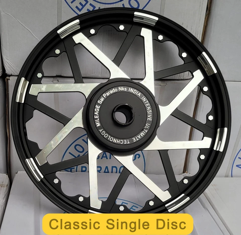 "Front & Rear Alloy Wheel Rim Pair" For Royal Enfield Classic 350 500 - Image 1 of 1