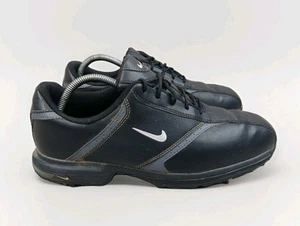 Nike Men’s Golf Shoes Size 9.5 Heritage Black Soft Spikes #418624 - Picture 1 of 9