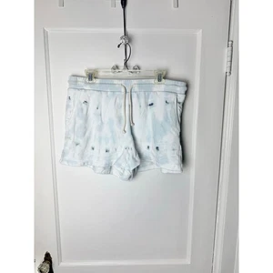 Lou & Grey Tie Dye Sweat Shorts Women's Large Blue White High Rise Lounge - Picture 1 of 6