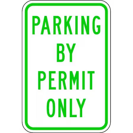 Lyle Rp-031-12Ha Permit Parking Sign, 18" X 12,  Rp-031-12Ha - Image 1 of 1