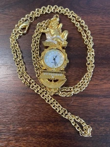 Edgar Berebi ENGEL Uhr Gold Anhänger & Halskette BRAUCHT BATTERIE - Bild 1 von 2