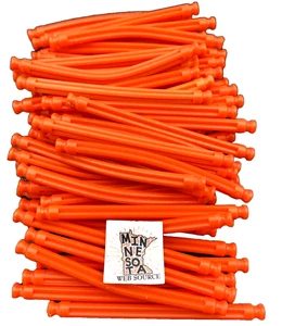 (50) K’NEX / Knex Burnt Orange Flexi Rods 3‑7/16” (86mm) – Standard Parts - Picture 1 of 2