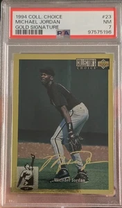 1994 Collector's Choice Gold Signature MICHAEL JORDAN #23 PSA 7 - Picture 1 of 2