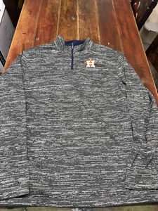 Houston Astros Majestic 1/4 Zip Fleece Baseball Pullover Men’s Size XL Nice - Picture 1 of 5