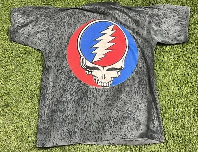 Camiseta De Colección 1992 Grateful Dead Skull Cosida Única Doble Cara XL Agua de Lluvia Foto 1 de 4