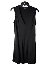Theory Damen schwarz ärmellos V-Ausschnitt Kleid Größe 10 - Bild 1 von 8