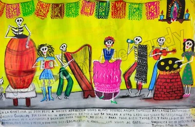 Frida Kahlo Mexican Day of the Dead Party Instant DOWNLOAD Dias de los Muertos - Image 1 of 2