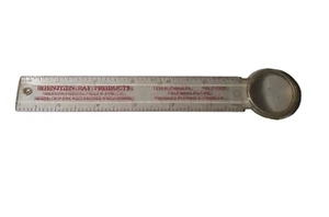 1940s Roentgen Ray Products Advertising Promotion Plastic Ruler Magnify Glass - Picture 1 of 10
