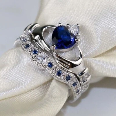 Anillo Claddagh de titanio para compromiso, boda, aniversario Foto 1 de 4