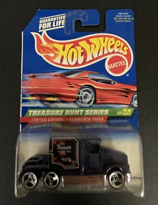 🔥 1997 Hot Wheels Treasure Hunt Kenworth T600A Purple #3/12 #751 – RARE! - Image 1 of 4