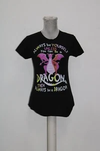 TULTEX WOMEN DRAGON TEE, BLACK, SIZE MEDIUM - NEW WITHOUT TAG 11213 - Picture 1 of 2