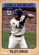 2018 Mobile BayBears Choice #22 Riley Unroe New Orleans Louisiana Baseball Card