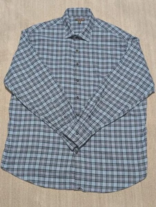 Peter Millar Crown Sport Blue Plaid Flannel Shirt | 2XL | Men’s - Picture 1 of 8