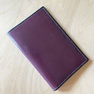 Bosca burgundy leather billfold wallet business card holder