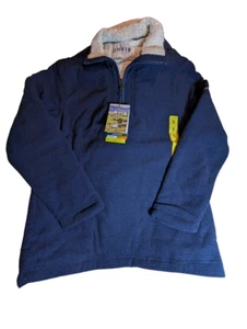Orvis Men's Small Navy Blue Fleece Lined Quarter Zip Pullover Sweater New W Tags - Picture 1 of 20