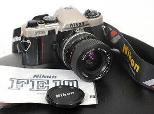 Lovely NIKON FE10 Auto plus Manual 35mm Film Camera + 35-70mm lens...working!