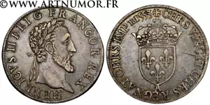 Henri II - Teston à la tête laurée, 1553 A Paris au Moulin - Foto 1 di 1