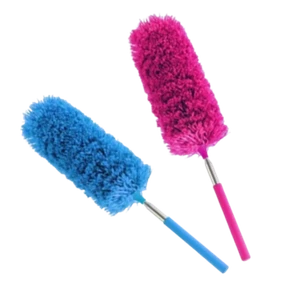 2x Blau Pink Ausziehbar Staubwedel Staubwischer Teleskopstiel Wedel Mikrofaser 3 - Bild 1 von 12