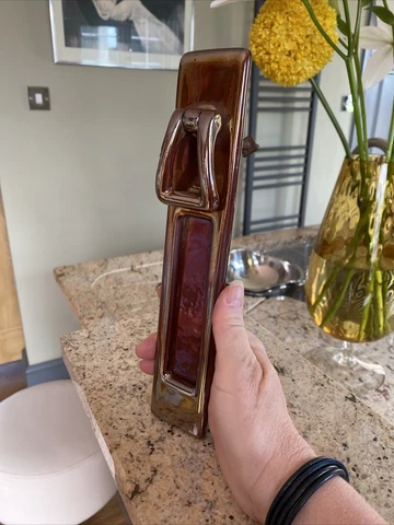 Vintage Copper Metal Amber Lustre Door Knocker Letterbox Art Deco 10.5' x 2' Cover