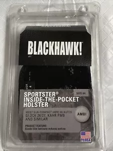 Blackhawk Sportster Inside-The-Pocket Holster Glock 26/27 Kahr PM9 Ambi Size 04 - Picture 1 of 6