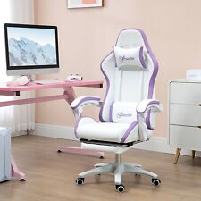 Vinsetto Racing Style Gaming Chair with Reclining Function Footrest, Purple