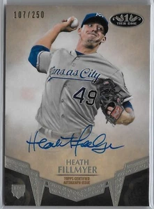 2019 Topps Tier One - Heath Fillmyer #BA-HF Kansas City Royals ROOKIE AUTO /250 - Picture 1 of 2