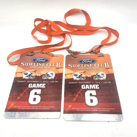 Autographed  11/11/12 NFL VIP Credential & Lanyard Titans Vs Dolphins Game 6 Cover